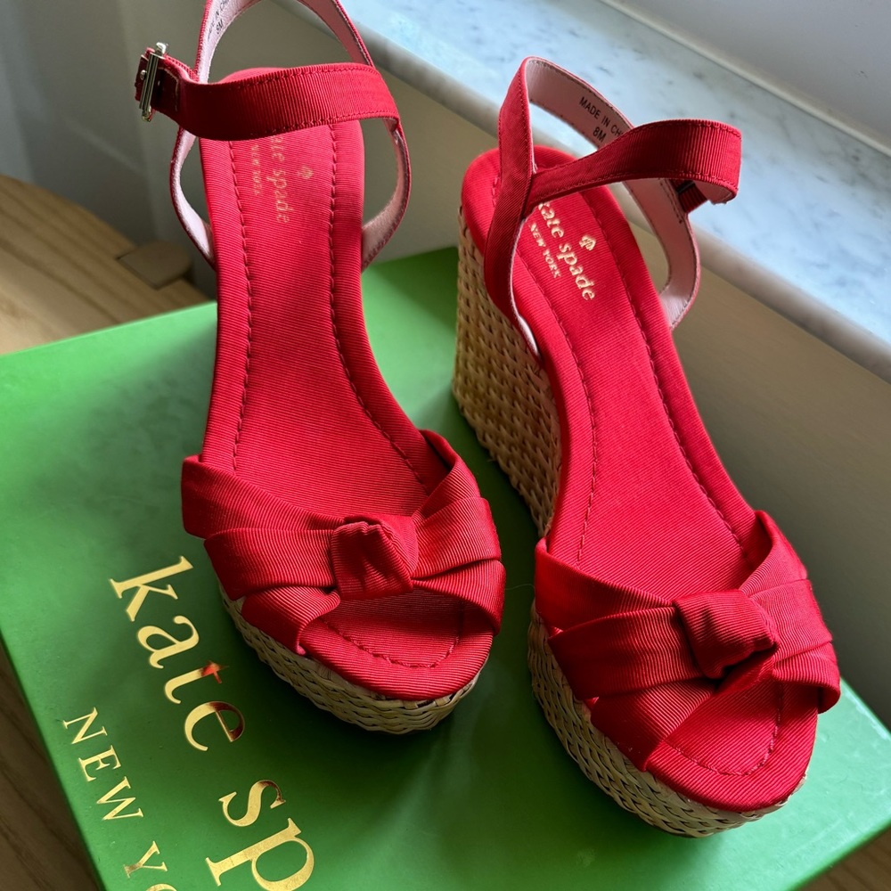 Kate Spade Wedges - Red